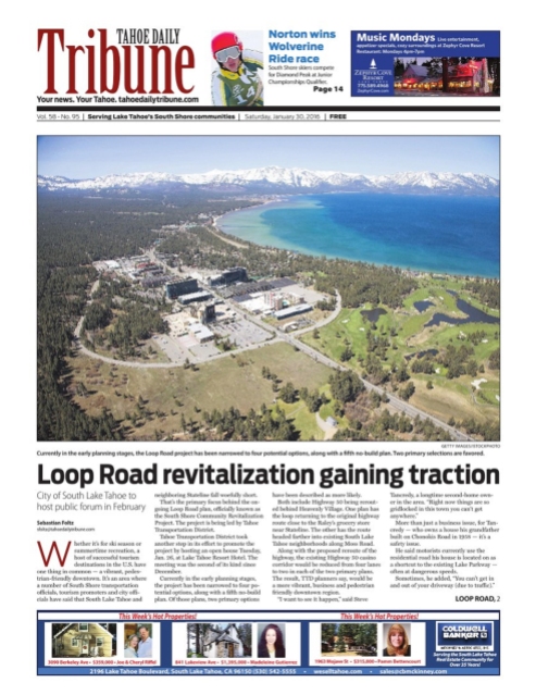 South Lake Tahoe proposed urban revitalization plans, Tahoe Daily Tribune. http://bit.ly/2xqrUvt